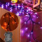 Luzes de guirlanda de Halloween BAOLITVINE 48L laranja/roxo LED 6FT