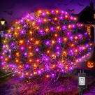 Luzes de Halloween BLCtec 200 LED 2,5 m x 1,5 m, laranja, roxa, rede Luzes de Halloween BLCtec 200 LED 2,5 m x 1,5 m, laranja, roxa, rede