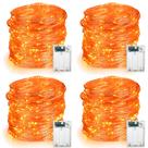 Luzes de Halloween BrizLabs Orange 60 LED 5,9 m, pacote com 4 baterias