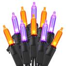 Luzes de Halloween ODERTONIC laranja e roxo 33 pés 100 LED