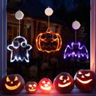 Luzes de janela de Halloween LolStar, pacote com 3: laranja, abóbora, fantasma branco, morcego roxo