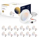 Luzes de lata LED POWERASIA 4", pacote com 12 unidades, reguláveis 5CCT 9W Luzes de lata LED POWERASIA 4", pacote com 12 unidades, reguláveis 5CCT 9W