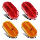 Luzes de marcação Partsam Retangulares de 10 cm LED dianteiro traseiro DOT Luzes de marcação Partsam Retangulares de 10 cm LED dianteiro traseiro DOT