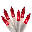 Luzes de Natal 612 Vermont 100% vermelho sobre fio branco de 6 m de comprimento