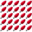 Luzes de Natal Brightown C9 Red 7W E17 Intermediate, pacote com 25