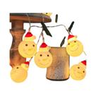 Luzes De Natal Em Cordão De 1,5M Com 10 LEDs De Papai Noel, Alimentadas Por Bateria, Decoração Para Luzes De Natal Em Cordão De 1,5M Com 10 LEDs De Papai Noel, Alimentadas Por Bateria, Decoração Para