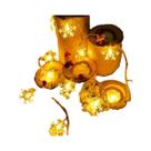Luzes De Natal Em Forma De Floco De Neve 10/20/30/40 LED Alimentadas Por Bateria Para Decoração