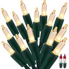 Luzes de Natal incandescentes ODEETRONIC 6,6 m 100 brancas quentes 120V