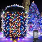 Luzes de Natal Ishabao 181 pés 500 LED multicoloridas à prova d'água