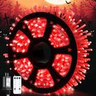 Luzes de Natal JMEXSUSS 600 LED vermelhas 168 pés ao ar livre e interior