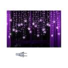 Luzes De Natal LED À Prova d'Água Em Forma De Flocos De Neve, Luzes De Cortina Piscantes Para