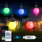 Luzes De Natal LED Bluetooth À Prova d'Água Com Alimentação Solar USB Para Decoração De Casamento,