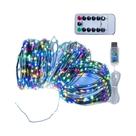Luzes De Natal LED Com Fio De Cobre Verde 5M 10M 20M 30M Com Controle Remoto USB