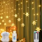Luzes De Natal LED Em Forma De Floco De Neve 3M USB, Luzes De Cortina Para Decoração De Natal, Ano