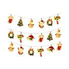 Luzes De Natal LED Para Crianças, Enfeites De Árvore De Natal Com Papai Noel Em Estilo Cartoon,