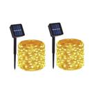 Luzes De Natal LED Solares À Prova d'Água Para Exterior, 8 Modos, Fio De Cobre, Guirlanda De Fadas