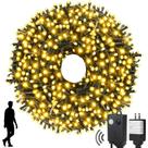 Luzes de Natal MZD8391 Sensor de movimento 108 pés 300 LED branco quente