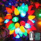 Luzes de Natal Supernoor 50 LED C7 operadas por bateria Luzes de Natal Supernoor 50 LED C7 operadas por bateria