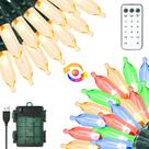 Luzes de Natal Tcamp, operadas por bateria, 33 pés, 100 LED, USB