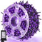 Luzes de Natal Weillsnow 164 pés 500 LED roxas 8 modos