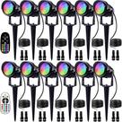 Luzes de paisagem SUNVIE 12x12W RGB impermeáveis ao ar livre