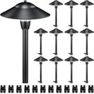 Luzes de Paisagem SUNVIE 3W 12-24V à Prova dÁgua, Kit com 12 Unidades