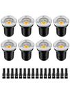 Luzes de paisagem ZUCKEO LED Well Lights 3W 12V-24V IP67, pacote com 8