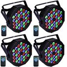 Luzes de palco Esdabem Ultra-thin 36 LED RGB Sound Activated