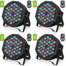 Luzes de par recarregáveis HOLDLAMP 36W RGB, pacote com 4 unidades com controle remoto