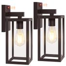 Luzes de parede externas BeSlowe Motion Sensor de 13 polegadas marrons, pacote com 2