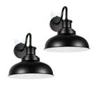 Luzes de parede externas Diyel Gooseneck Barn 120V, pacote com 2