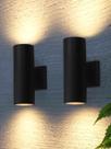 Luzes de parede externas LEONLITE 30cm Cylinder Matte Black IP54