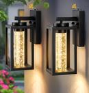 Luzes de parede externas VIANIS, pacote com 2 unidades, LED, alumínio preto de 10 W