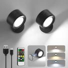 Luzes de parede LED Lightbiz, 2 unidades, 3000 mAh, reguláveis remotamente