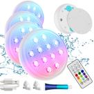 Luzes de piscina BOXPSII 2024 LED recarregáveis IP68 à prova d'água 4Pk