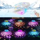Luzes de piscina flutuantes BOXPSII 2024 RGB Inground Pool, pacote com 6