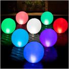 Luzes de piscina flutuantes HAPIKAY Solar Color Changing 35 cm, pacote com 2