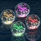 Luzes de piscina flutuantes numiko Solar 14 cm RGB LED, pacote com 4