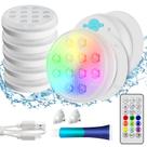 Luzes de piscina QOLNBY 2023 LED recarregáveis IP68 à prova d'água 6Pk