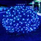 Luzes de rede de Natal LED Dirnun 160 azuis 1,5x2,1 m à prova d'água