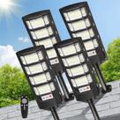 Luzes de rua solares Lendro, pacote com 4, 12000 lúmens, IP65