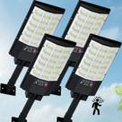 Luzes de rua solares TFKK, sensor de movimento impermeável, pacote com 4