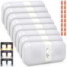 Luzes de RV CT CAPETRONIX Interior 1700LM, 3 cores com interruptor, pacote com 8