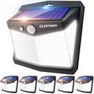 Luzes de sensor de movimento solar CLAONER 128 LED 270 à prova d'água
