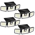 Luzes de sensor de movimento solar INCX 156 LED IP65 à prova d'água, pacote com 4