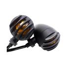 Luzes De Sinalização Para Motocicleta Amber 12V 2PCS, Lâmpada Indicadora Dianteira E Traseira Para
