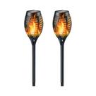 Luzes De Tocha Solar À Prova d'Água Com Efeito De Chama, Lâmpadas De Jardim Para Exteriores,