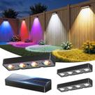 Luzes de vedação solares JOFIOS, pacote com 4, branco quente, branco frio, RGB