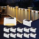Luzes de vedação solares PATIOWIN, pacote com 12 unidades, impermeáveis, brancas quentes