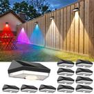 Luzes de vedação solares UGDLUCK, pacote com 12 unidades, RGB, IP65, impermeáveis